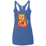 T-Shirts Vintage Royal / X-Small Cats Favourite Meal Women's Triblend Racerback Tank