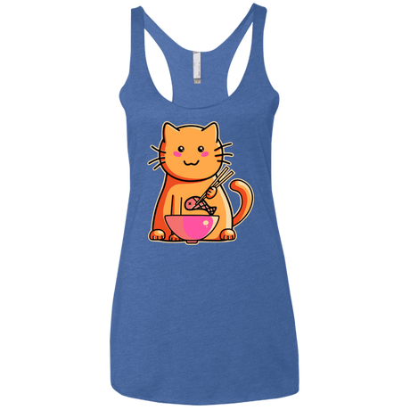 T-Shirts Vintage Royal / X-Small Cats Favourite Meal Women's Triblend Racerback Tank