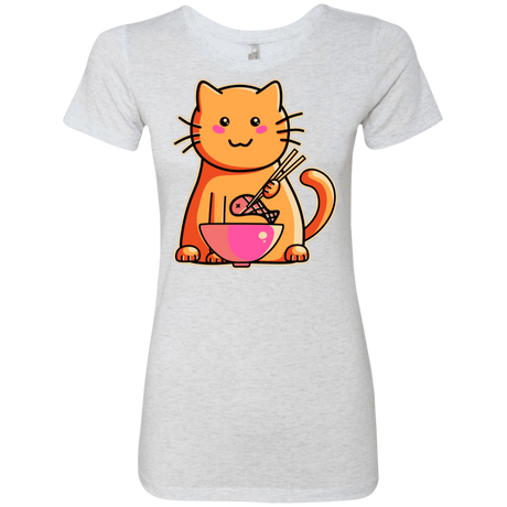 T-Shirts Heather White / S Cats Favourite Meal Women's Triblend T-Shirt