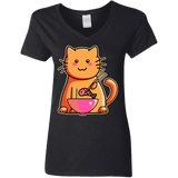 T-Shirts Black / S Cats Favourite Meal Women's V-Neck T-Shirt