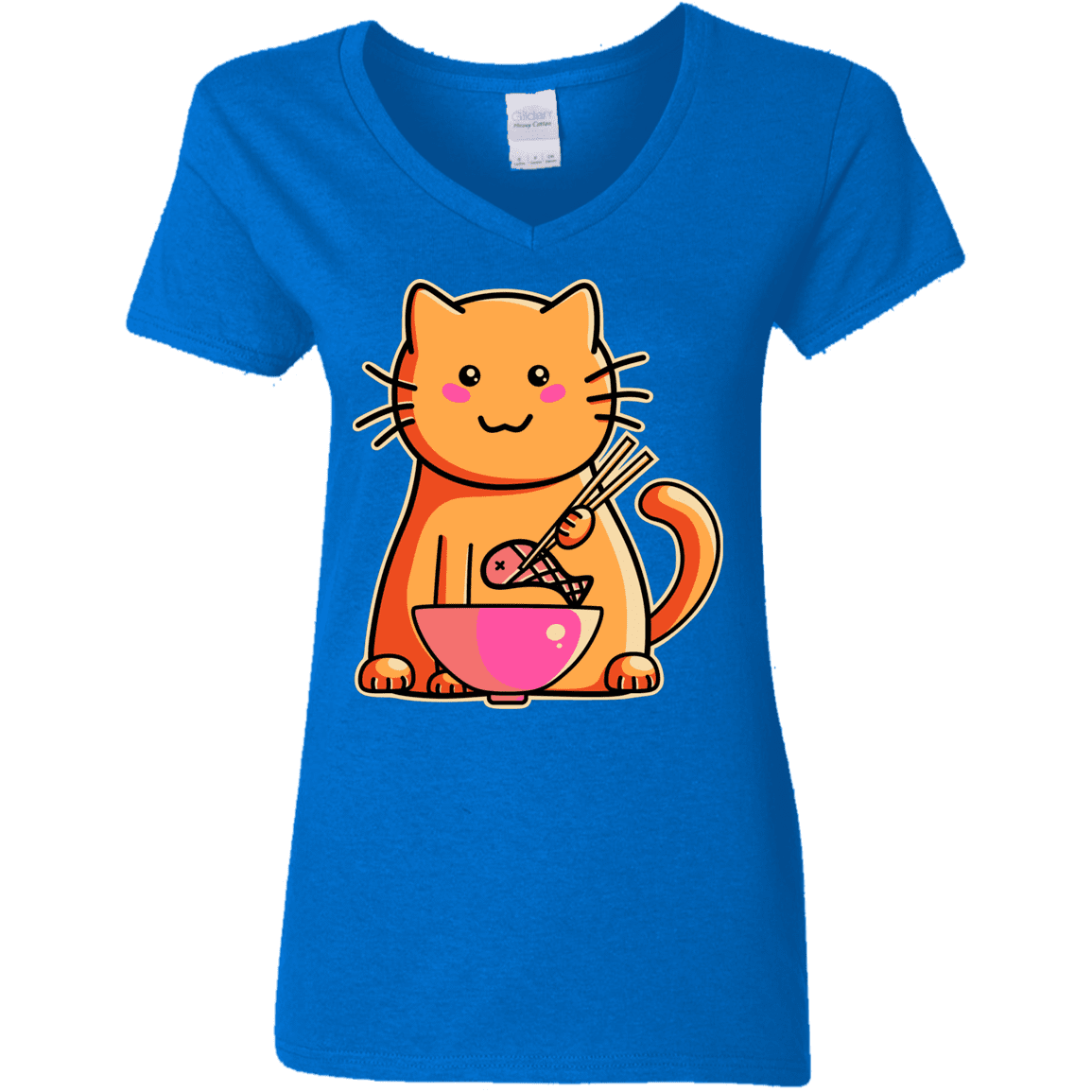 T-Shirts Royal / S Cats Favourite Meal Women's V-Neck T-Shirt