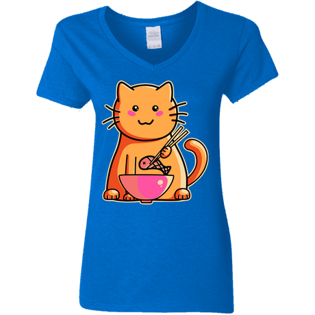 T-Shirts Royal / S Cats Favourite Meal Women's V-Neck T-Shirt