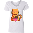 T-Shirts White / S Cats Favourite Meal Women's V-Neck T-Shirt