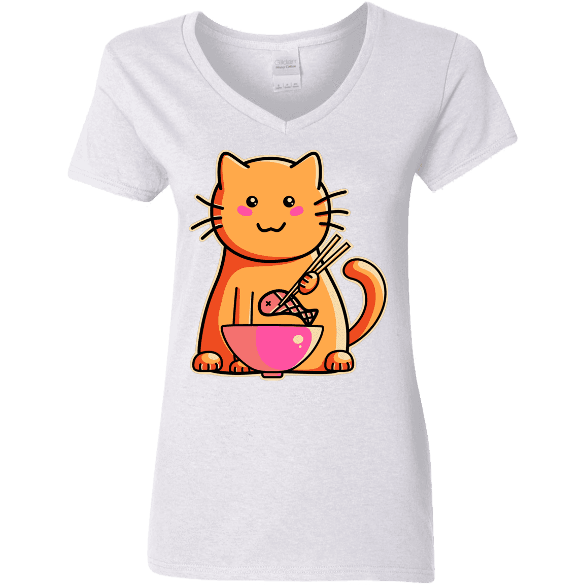 T-Shirts White / S Cats Favourite Meal Women's V-Neck T-Shirt