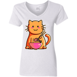 T-Shirts White / S Cats Favourite Meal Women's V-Neck T-Shirt