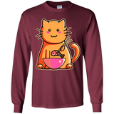 T-Shirts Maroon / YS Cats Favourite Meal Youth Long Sleeve T-Shirt