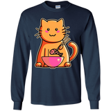 T-Shirts Navy / YS Cats Favourite Meal Youth Long Sleeve T-Shirt