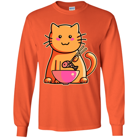T-Shirts Orange / YS Cats Favourite Meal Youth Long Sleeve T-Shirt