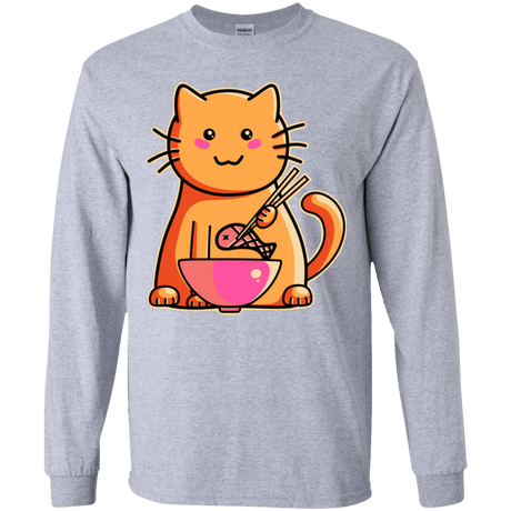 T-Shirts Sport Grey / YS Cats Favourite Meal Youth Long Sleeve T-Shirt