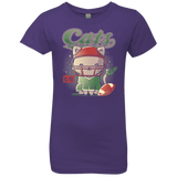 T-Shirts Purple Rush / YXS Cats Football Girls Premium T-Shirt