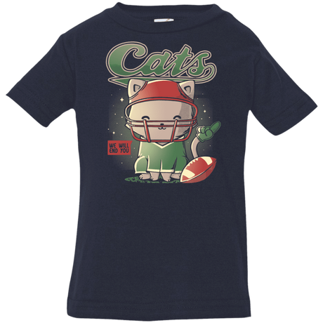 T-Shirts Navy / 6 Months Cats Football Infant Premium T-Shirt