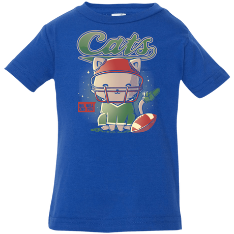 T-Shirts Royal / 6 Months Cats Football Infant Premium T-Shirt