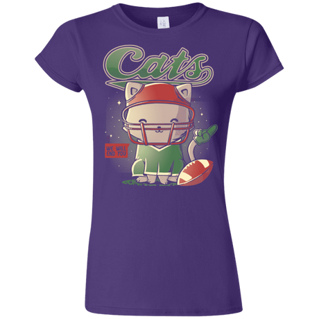 T-Shirts Purple / S Cats Football Junior Slimmer-Fit T-Shirt