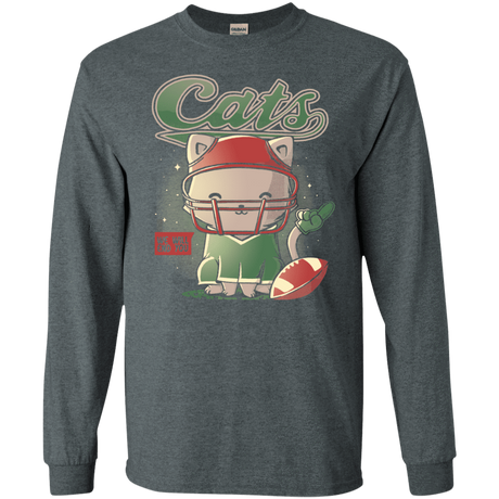 T-Shirts Dark Heather / S Cats Football Men's Long Sleeve T-Shirt