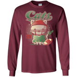 T-Shirts Maroon / S Cats Football Men's Long Sleeve T-Shirt