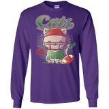 T-Shirts Purple / S Cats Football Men's Long Sleeve T-Shirt