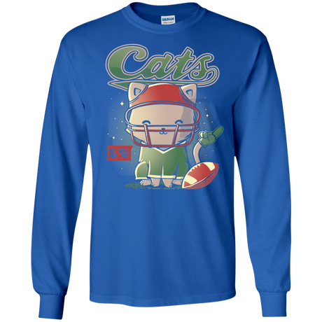 T-Shirts Royal / S Cats Football Men's Long Sleeve T-Shirt