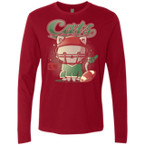 T-Shirts Cardinal / S Cats Football Men's Premium Long Sleeve