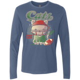 T-Shirts Indigo / S Cats Football Men's Premium Long Sleeve