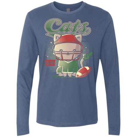 T-Shirts Indigo / S Cats Football Men's Premium Long Sleeve