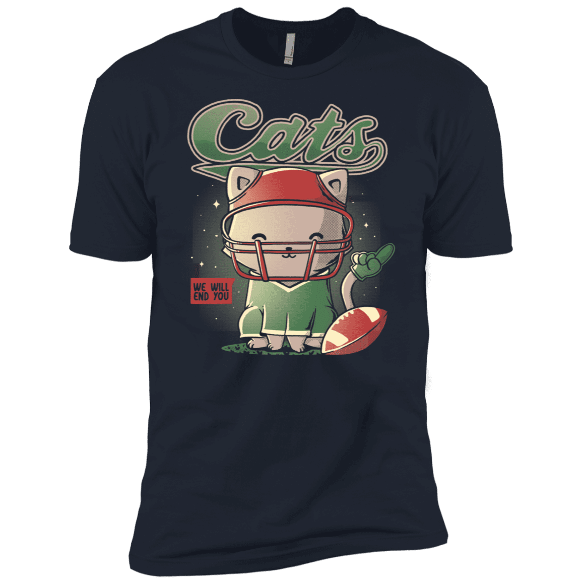 T-Shirts Midnight Navy / X-Small Cats Football Men's Premium T-Shirt