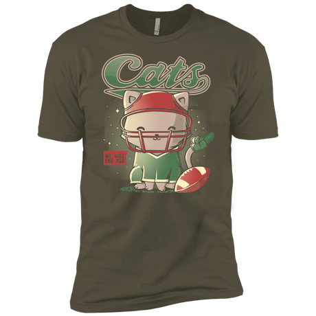 T-Shirts Military Green / X-Small Cats Football Men's Premium T-Shirt