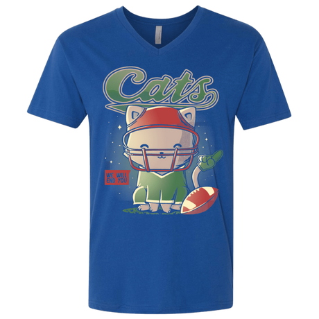 T-Shirts Royal / X-Small Cats Football Men's Premium V-Neck