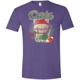 T-Shirts Heather Purple / S Cats Football Men's Semi-Fitted Softstyle