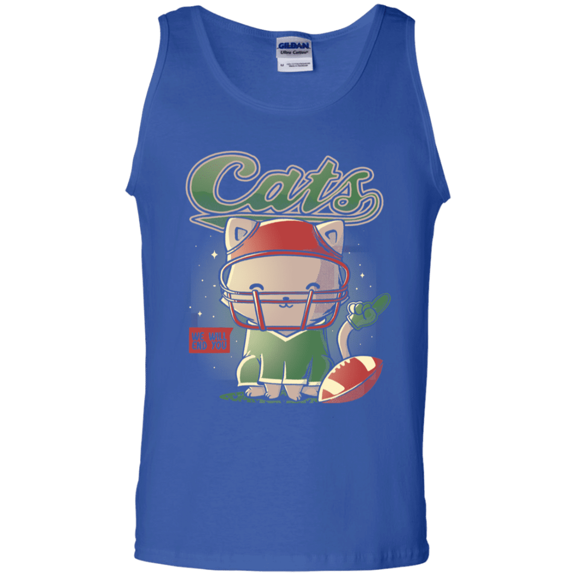 T-Shirts Royal / S Cats Football Men's Tank Top