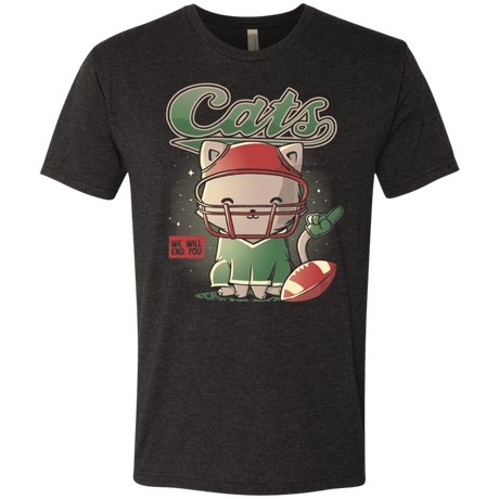 T-Shirts Vintage Black / S Cats Football Men's Triblend T-Shirt