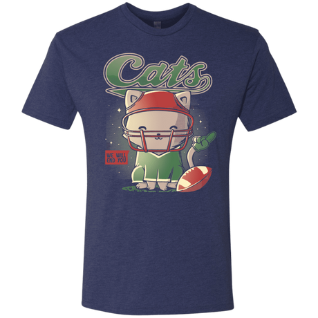 T-Shirts Vintage Navy / S Cats Football Men's Triblend T-Shirt