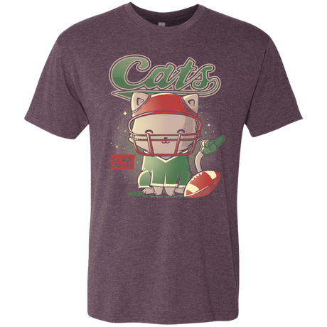 T-Shirts Vintage Purple / S Cats Football Men's Triblend T-Shirt