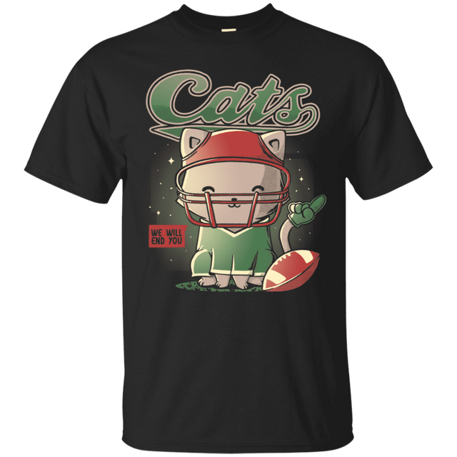 T-Shirts Black / S Cats Football T-Shirt