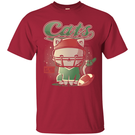 T-Shirts Cardinal / S Cats Football T-Shirt
