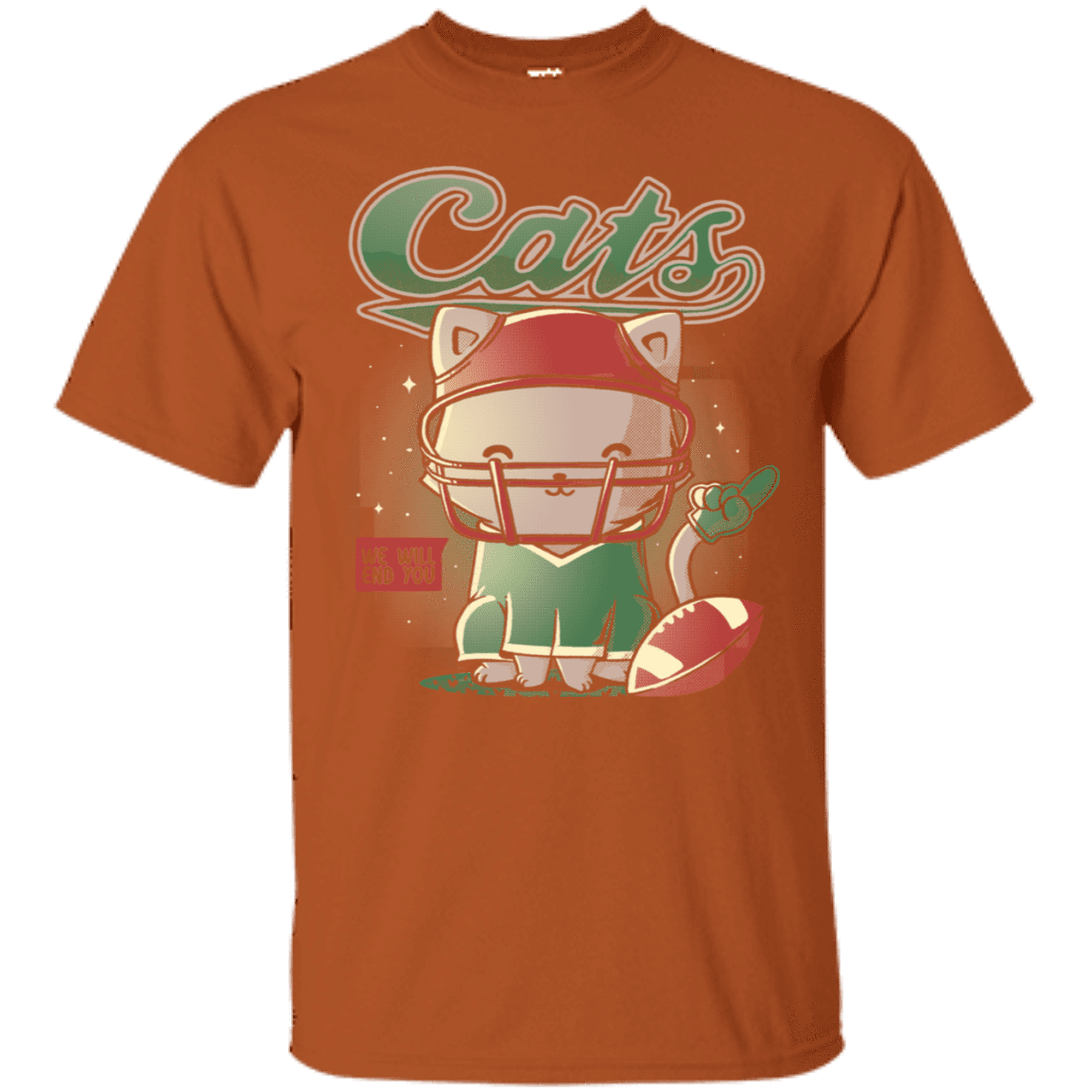 T-Shirts Texas Orange / S Cats Football T-Shirt
