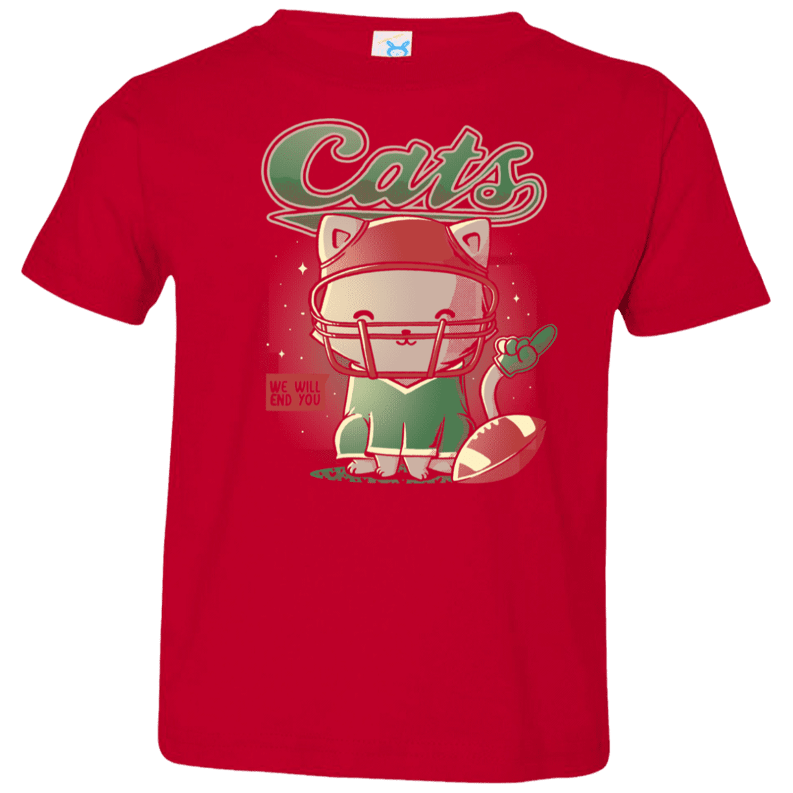 T-Shirts Red / 2T Cats Football Toddler Premium T-Shirt