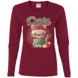 T-Shirts Cardinal / S Cats Football Women's Long Sleeve T-Shirt