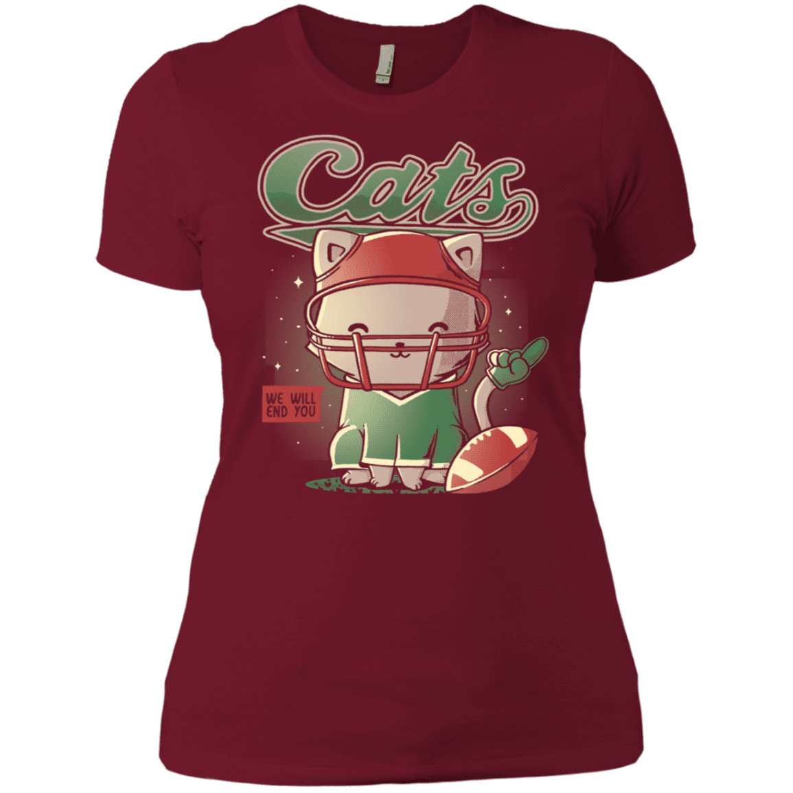 T-Shirts Scarlet / S Cats Football Women's Premium T-Shirt