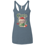 T-Shirts Indigo / X-Small Cats Football Women's Triblend Racerback Tank