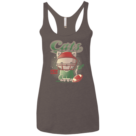 T-Shirts Macchiato / X-Small Cats Football Women's Triblend Racerback Tank