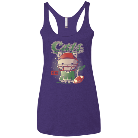 T-Shirts Purple Rush / X-Small Cats Football Women's Triblend Racerback Tank