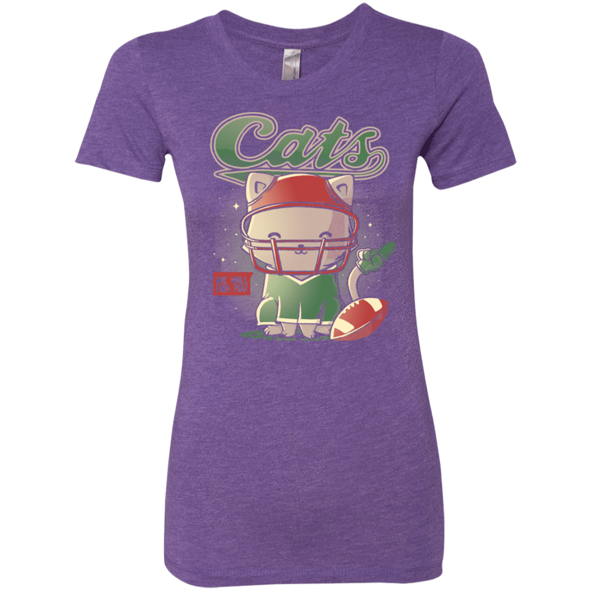T-Shirts Purple Rush / S Cats Football Women's Triblend T-Shirt