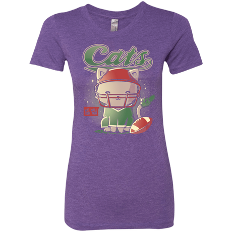 T-Shirts Purple Rush / S Cats Football Women's Triblend T-Shirt