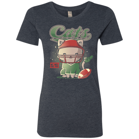 T-Shirts Vintage Navy / S Cats Football Women's Triblend T-Shirt