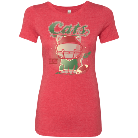 T-Shirts Vintage Red / S Cats Football Women's Triblend T-Shirt