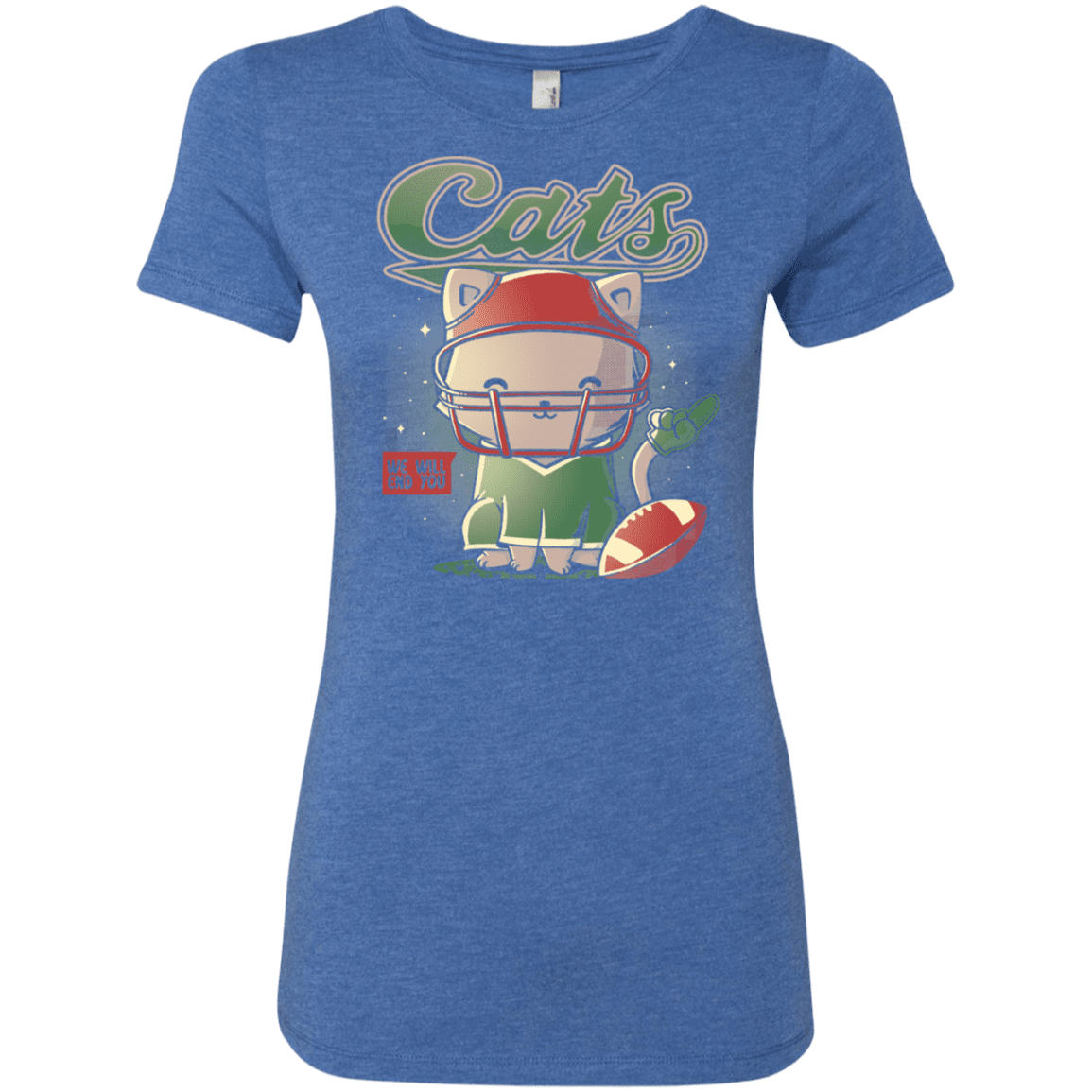 T-Shirts Vintage Royal / S Cats Football Women's Triblend T-Shirt