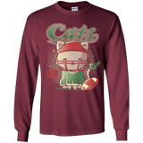 T-Shirts Maroon / YS Cats Football Youth Long Sleeve T-Shirt