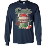 T-Shirts Navy / YS Cats Football Youth Long Sleeve T-Shirt