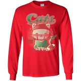 T-Shirts Red / YS Cats Football Youth Long Sleeve T-Shirt