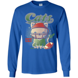 T-Shirts Royal / YS Cats Football Youth Long Sleeve T-Shirt